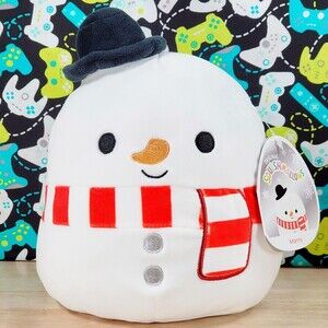 Squishmallow Manny the Christmas Snowman 8" [ 2021 ] UltraSoft Stuffed Plush